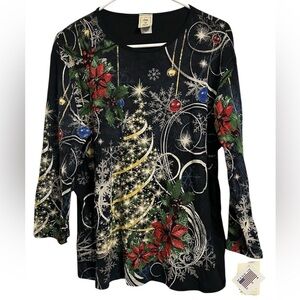 A Jess & Jane Christmas Jem shirt, size 1X.